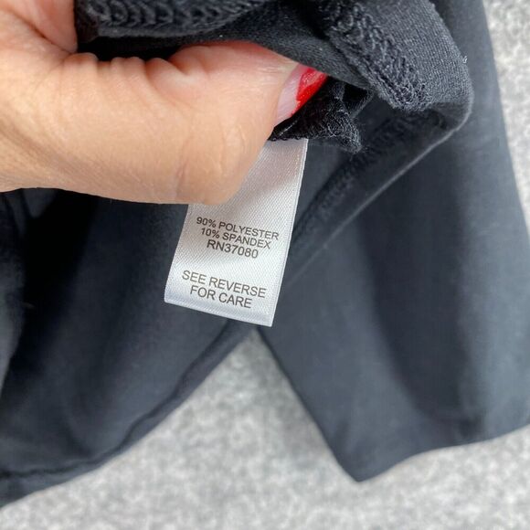 New Cato T-Shirt Women M Medium Black Plaid Long Sleeve Round Neck Pullover - Picture 7 of 10